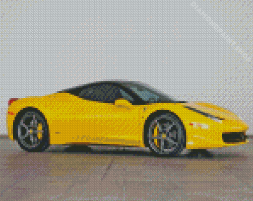 Yellow 458 Ferrari Diamond Painting