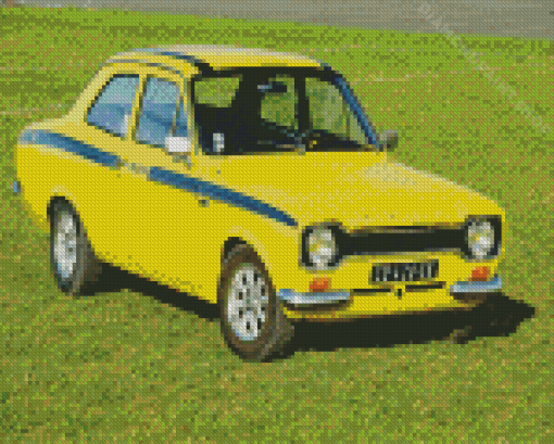 Yellow Mk 1 Escort Diamond Painting