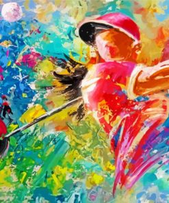 Abstract Golfer Art Diamond Painting