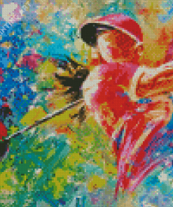 Abstract Golfer Art Diamond Painting