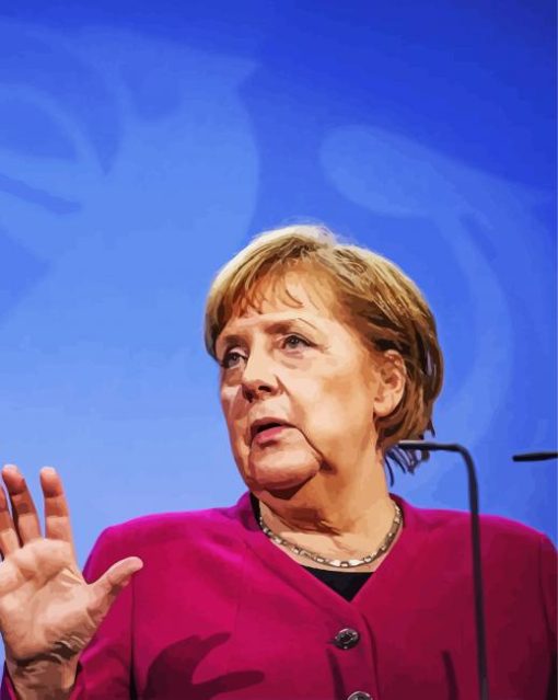 Angela Merkel Talking Diamond Painting