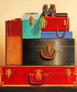Antique Travel Suitcases Diamond Painting