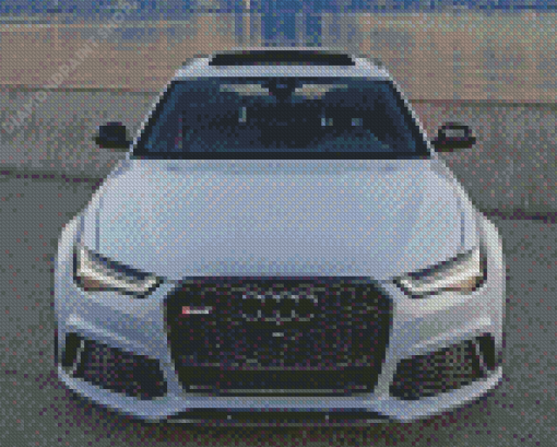 Audi A3 White Sport Car Diamond Painting