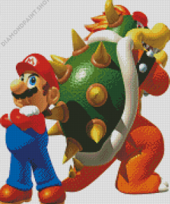 Bowser And Mario Diamond Painting