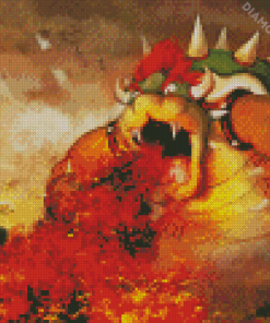 Bowser mario Diamond Painting