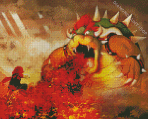 Bowser mario Diamond Painting