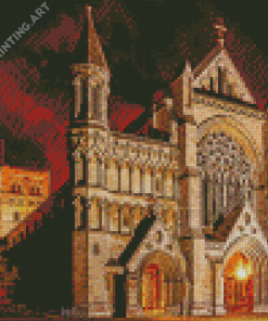 England St Albans Cathedral At Night Diamond Painting