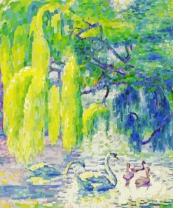 Family Of Swans By Henri Edmond Cross Diamond Painting