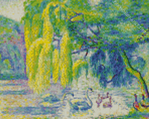 Family Of Swans By Henri Edmond Cross Diamond Painting