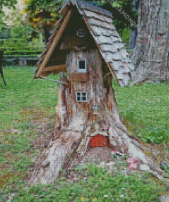Gnome House Tree Diamond Painting