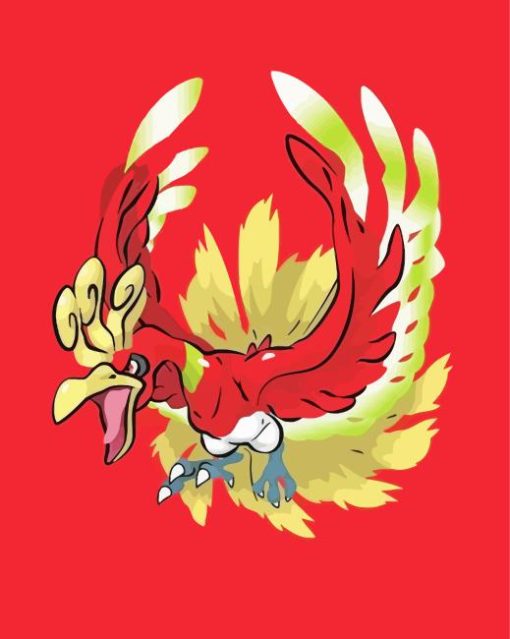 Ho Oh Pokemon Species Art Diamond Painting