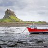 Holy Island Lindisfarne Castle And Boat Diamond Painting