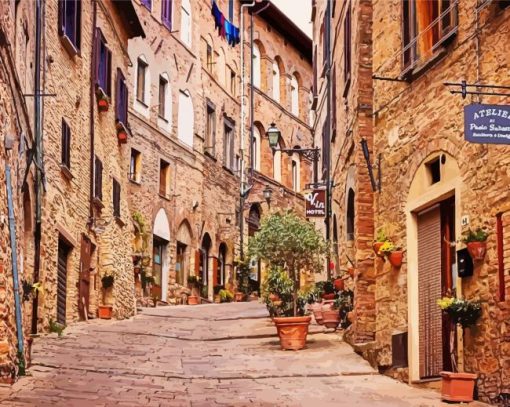 Italy San Gimignano Old Town Diamond Painting