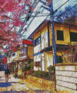 Kamakura Buildings Diamond Painting