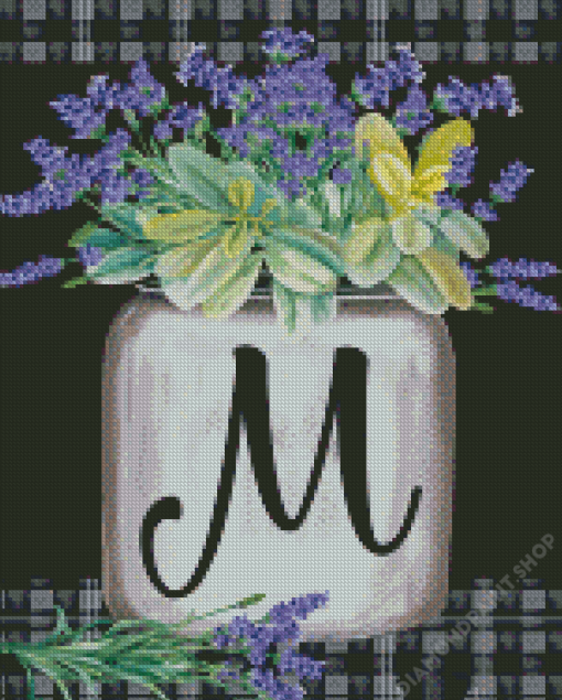 Letter M Diamond Painting