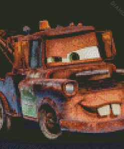 Mater Cars Brown Rusty Truck By Diamond Painting