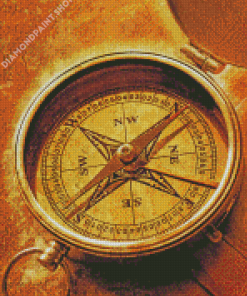 Old Compass Rose Diamond Painting