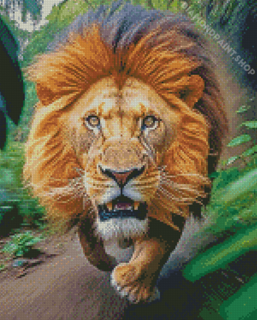 Running Lion Diamond Painting