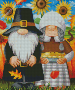 Thanksgiving Gnomes Diamond Painting