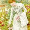 Young Woman Picking Flowers Diamond Painting