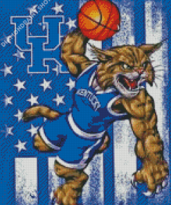 Aesthetic Kentucky Wildcats Men's Basketball Logo Diamond Painting