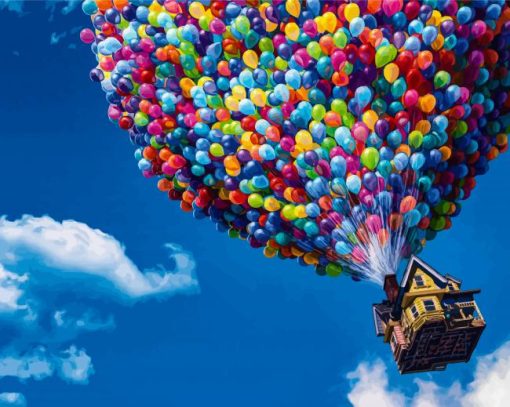 Disney Pixar Up Balloon House Flying With Diamond Painting