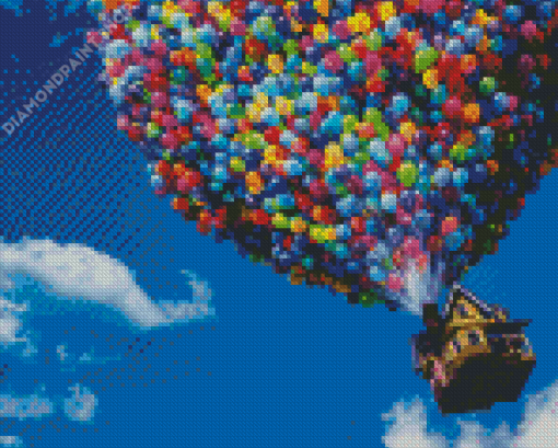 Disney Pixar Up Balloon House Flying With Diamond Painting