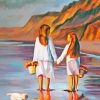 Sisters On Beach Diamond Painting