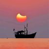 Sunset Sail Boat Diamond Painting