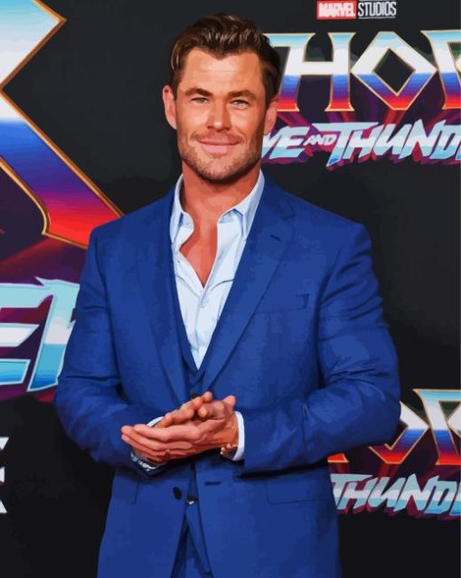 Chris Hemsworth Actor Diamond Painting