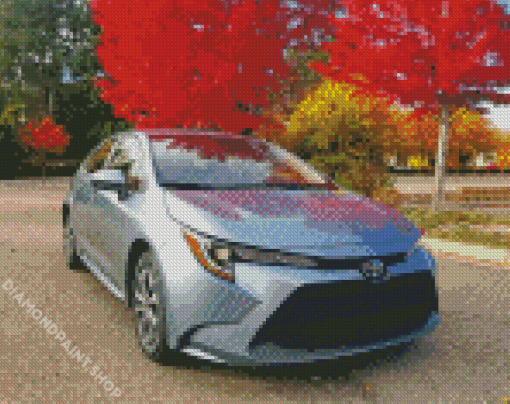 Grey Corolla Diamond Painting