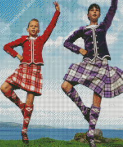 Highland Dancers Diamond Painting