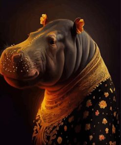 Hippo Baroque Diamond Painting