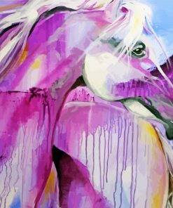 Purple Horse Abstract Diamond Painting