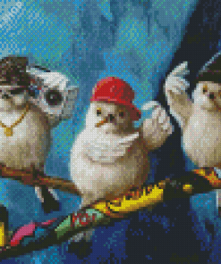 Birds In The Hood Diamond Painting