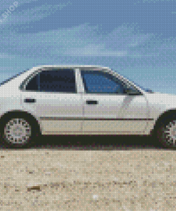 White Corolla Diamond Painting