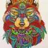 Mandala Wolf Diamond Painting