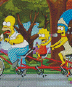 Tandem Bike Simpsons Diamond Painting