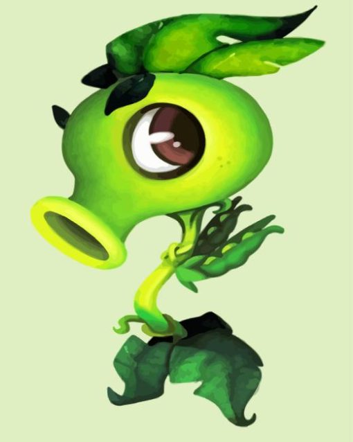 Green Peashooter Diamond Painting