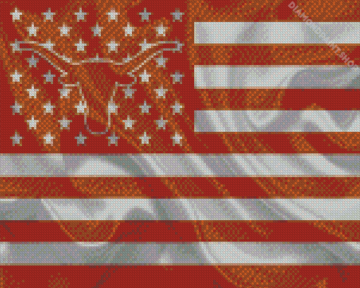 USA Texas Longhorn Flag Diamond Painting