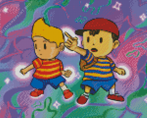 Earthbound Characters Diamond Painting art