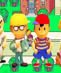 Earthbound Characters Art Diamond Paint