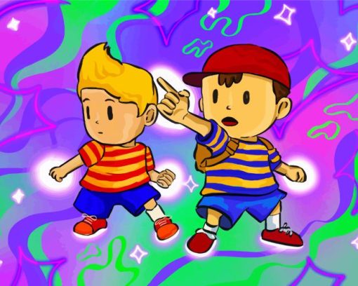 Earthbound Characters Diamond Painting art