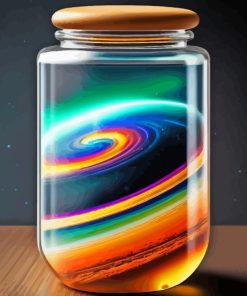 Galaxy Glass Jar Diamond Painting