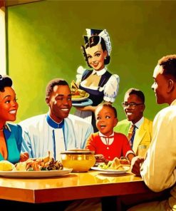 1950s American Family Dinner Diamond Painting
