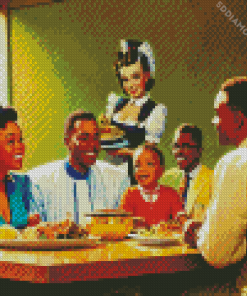 1950s American Family Dinner Diamond Painting