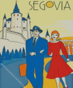 Couple In Segovia Poster Diamond Painting