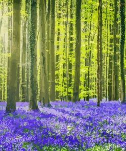 Forest Bluebell Meadow Diamond Painting
