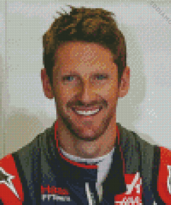 Romain Grosjean Driver Diamond Painting