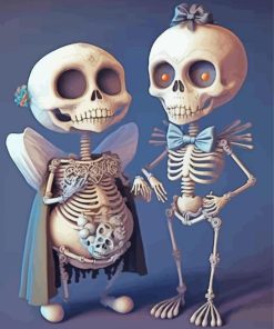 Skeleton Couple Wedding Diamond Painting